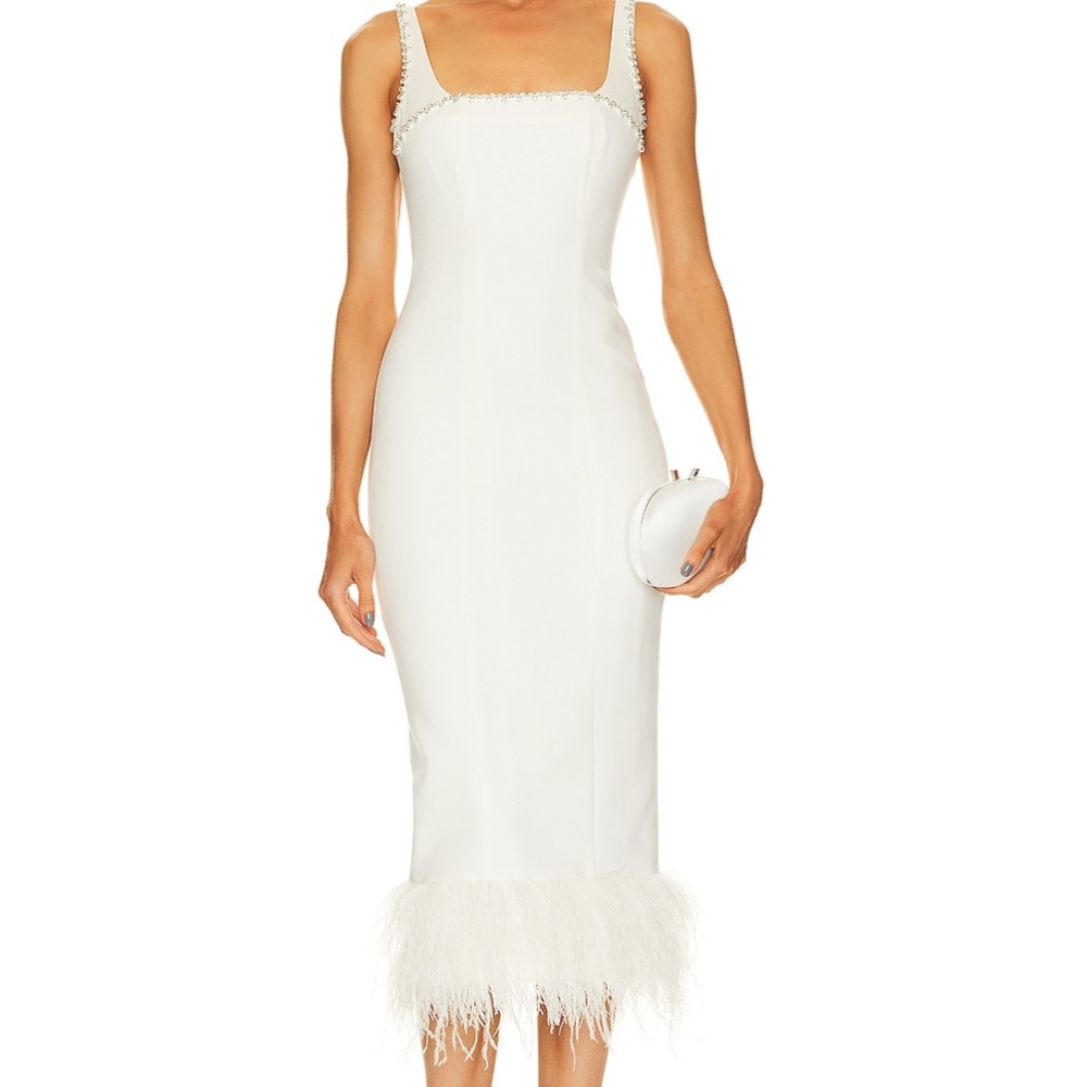 NWT Likely Georgie Midi Dress in White